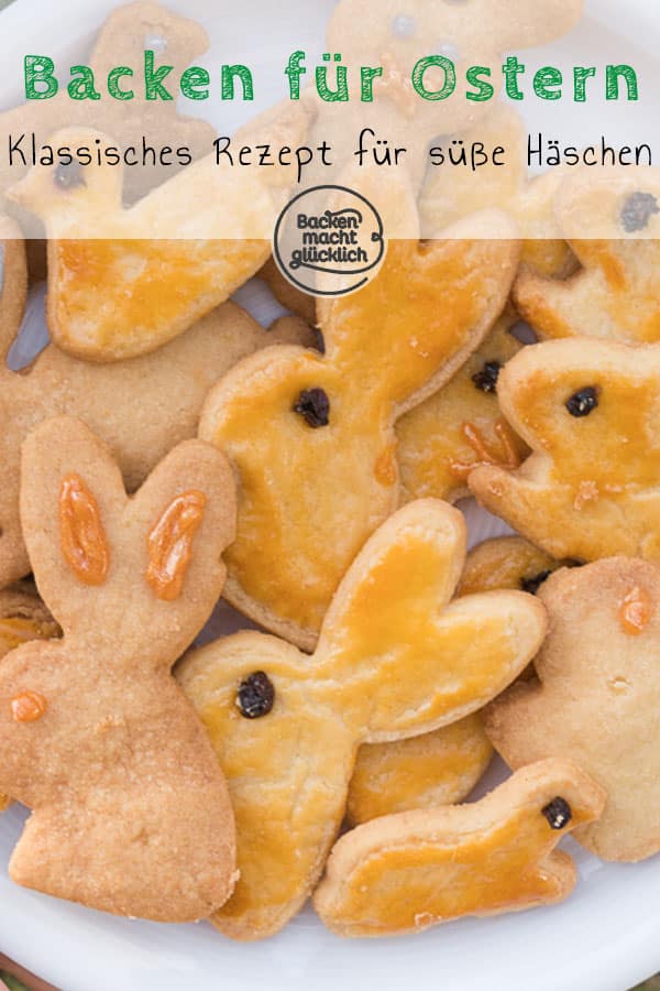 Tolles Rezept für Osterhasen-Kekse, das sich wunderbar für Kinder eignet. Mit diesem einfachen Mürbeteig macht Hasen-Backen Spaß!