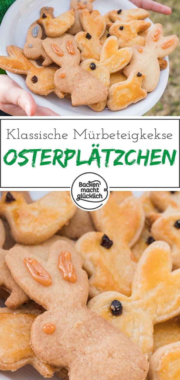 Tolles Rezept für Osterhasen-Kekse, das sich wunderbar für Kinder eignet. Mit diesem einfachen Mürbeteig macht Hasen-Backen Spaß!