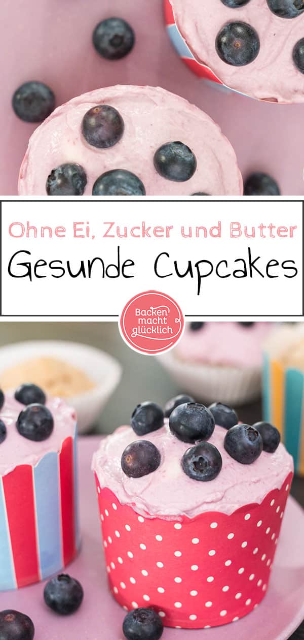 Mit diesen gesunden Cupcakes ohne Zucker, Eier und Butter habe ich für euch mal wieder ein gesundes Backrezept für kleine Kinder, das auch gesundheitsbewussten Erwachsenen schmeckt. Die zuckerfreien Muffins mit Banane kommen auch bei Babys richtig gut an.