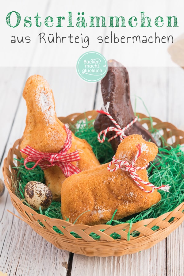 Putzige Osterlämmchen und Hasen aus saftigem Rührteig sind eine schöne Tradition. Dieses Osterlamm ist zum Anbeißen u0026 perfekt fürs Backen mit Kindern.