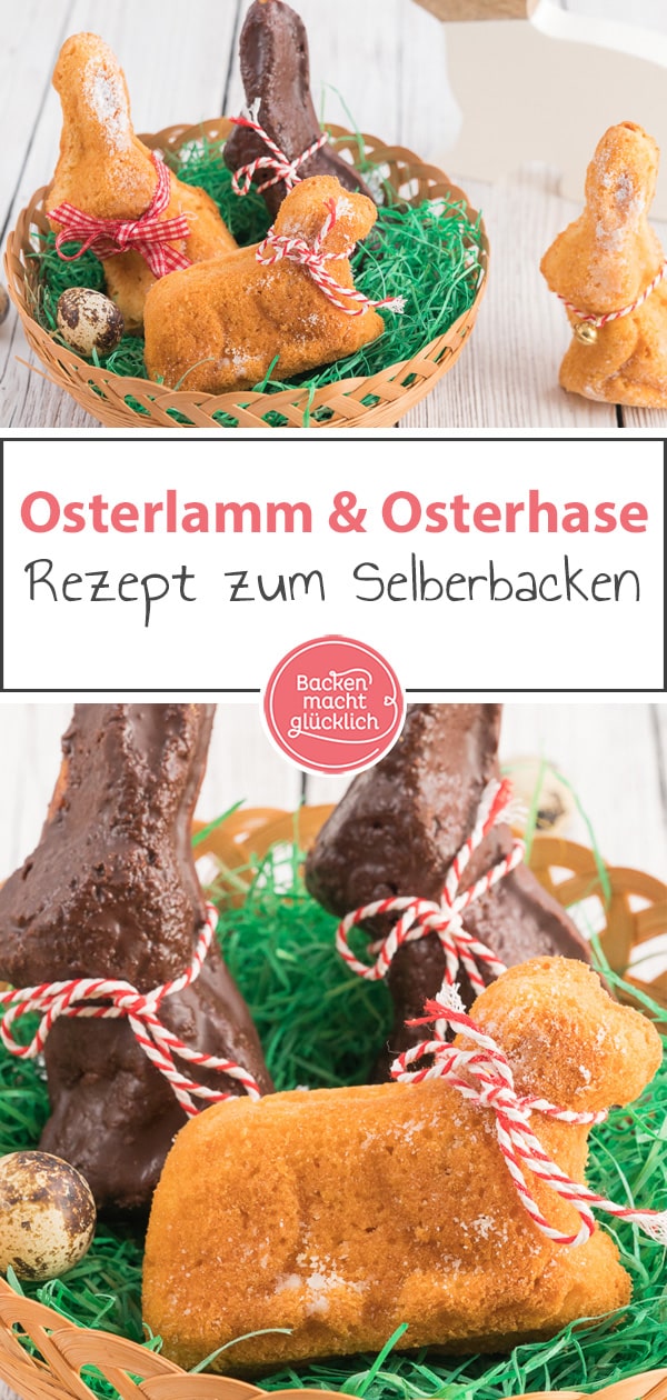 Putzige Osterlämmchen und Hasen aus saftigem Rührteig sind eine schöne Tradition. Dieses Osterlamm ist zum Anbeißen u0026 perfekt fürs Backen mit Kindern.