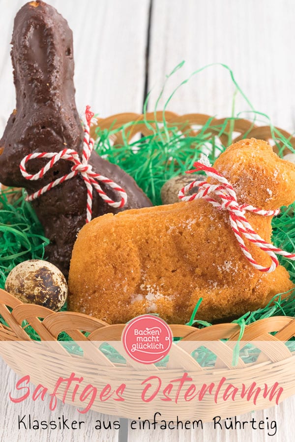 Putzige Osterlämmchen und Hasen aus saftigem Rührteig sind eine schöne Tradition. Dieses Osterlamm ist zum Anbeißen u0026 perfekt fürs Backen mit Kindern.