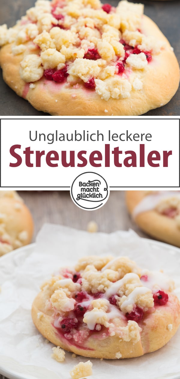 Lockerer Hefeteig, leicht säuerliche Beeren und eine richtig dicke Schicht knuspriger Butterstreusel: Diese Streuseltaler schmecken wie vom Bäcker - nur viel besser!