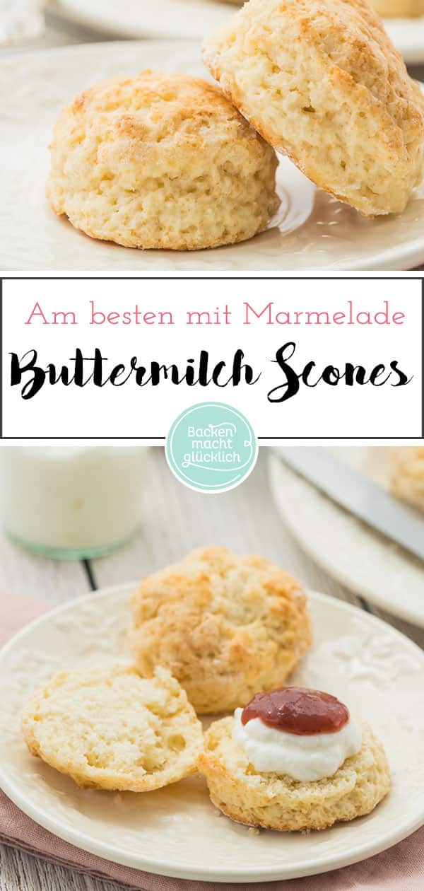 Lust auf wunderbar mürbe Scones zur Tea Time oder zum Frühstück? Diese Buttermilch-Scones sind nur leicht süß und damit eine ausgezeichnete Basis für euren Wunschbelag: süß oder herzhaft, leicht oder üppig. Die Zubereitung der Scones braucht nur wenig Zeit. 