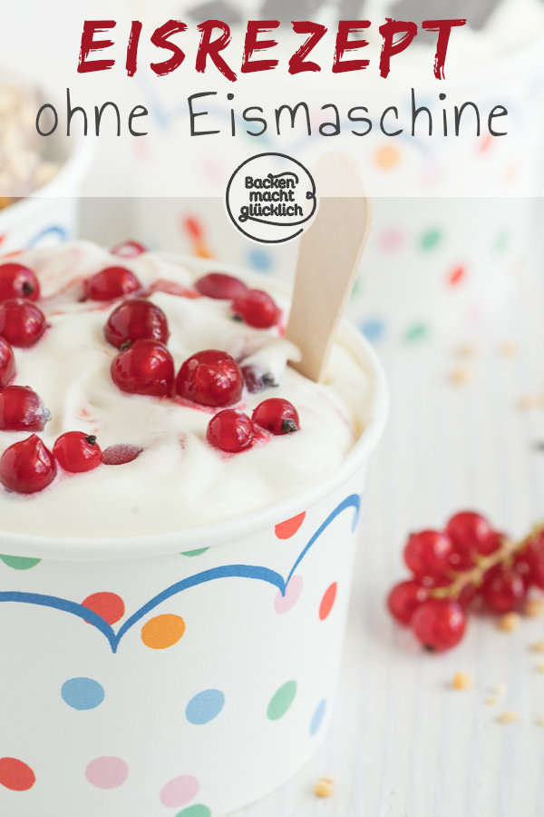 Geniales Rezept für 2-Zutaten-Eis, das garantiert gelingt. Super cremig, schnell, einfach u0026 ganz ohne Eismaschine!