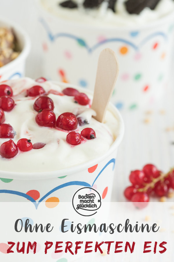 Geniales Rezept für 2-Zutaten-Eis, das garantiert gelingt. Super cremig, schnell, einfach u0026 ganz ohne Eismaschine!
