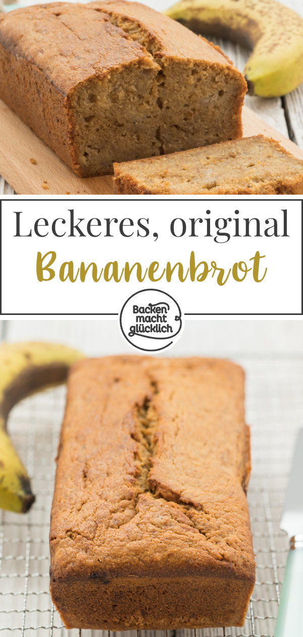 Lust auf köstliches Banana Bread wie aus den USA? Dieses saftige Bananenbrot ist die beste Verwertung für reife Bananen. Genuss für Groß und Klein!