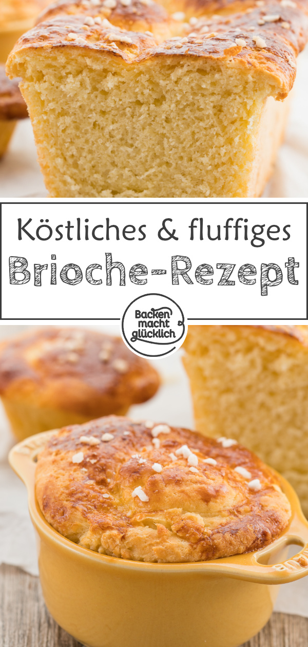 Französischer Frühstücks-Klassiker: Brioche aus buttrigem Hefeteig kann pur, süß mit Marmelade oder sogar herzhaftem Belag gegessen werden. Wer mag, backt den Teig in kleinen Förmchen statt als großen Laib.