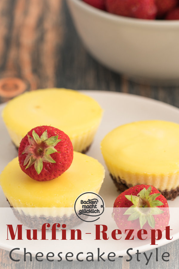 Diese Mini NY Cheesecake Muffins sind eine köstliche kleine Variante des klassischen amerikanischen Käsekuchens.