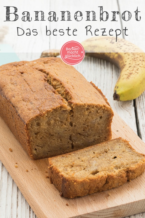 Lust auf köstliches Banana Bread wie aus den USA? Dieses saftige Bananenbrot ist die beste Verwertung für reife Bananen. Genuss für Groß und Klein!