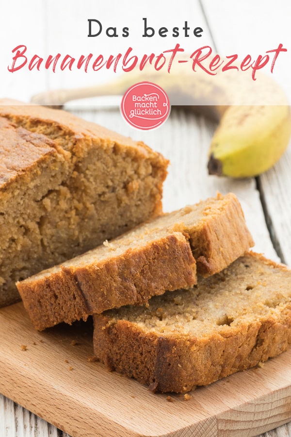 Lust auf köstliches Banana Bread wie aus den USA? Dieses saftige Bananenbrot ist die beste Verwertung für reife Bananen. Genuss für Groß und Klein!