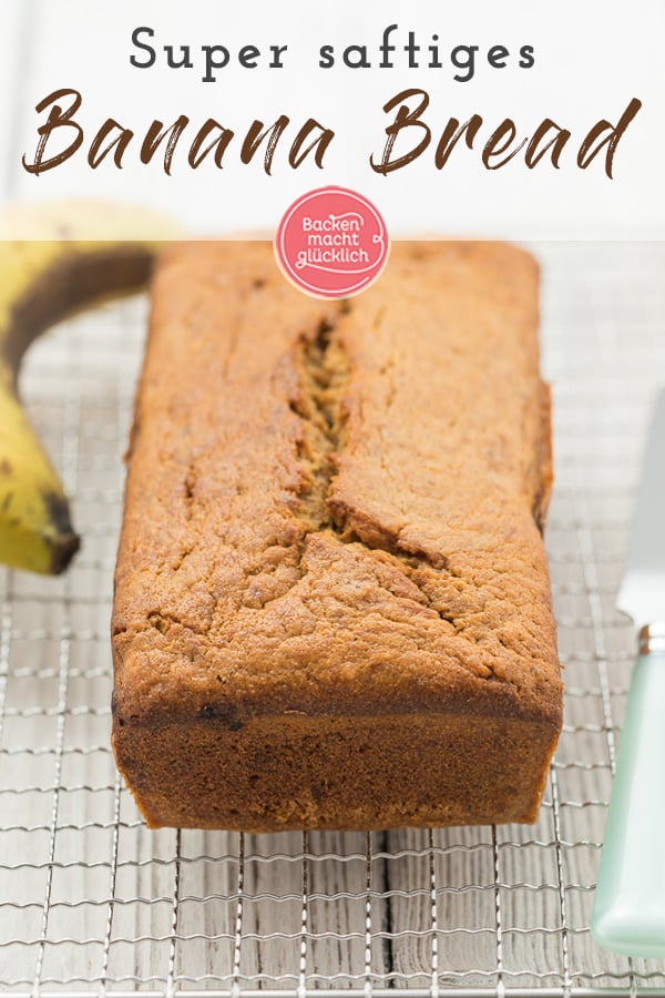 Lust auf köstliches Banana Bread wie aus den USA? Dieses saftige Bananenbrot ist die beste Verwertung für reife Bananen. Genuss für Groß und Klein!