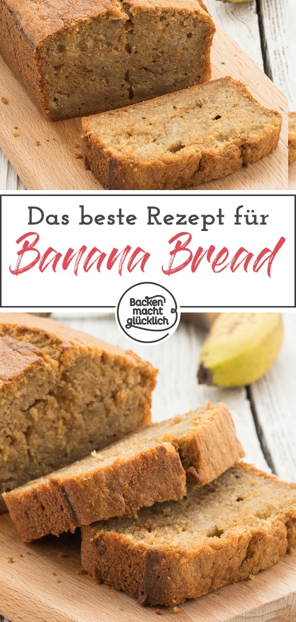 Lust auf köstliches Banana Bread wie aus den USA? Dieses saftige Bananenbrot ist die beste Verwertung für reife Bananen. Genuss für Groß und Klein!