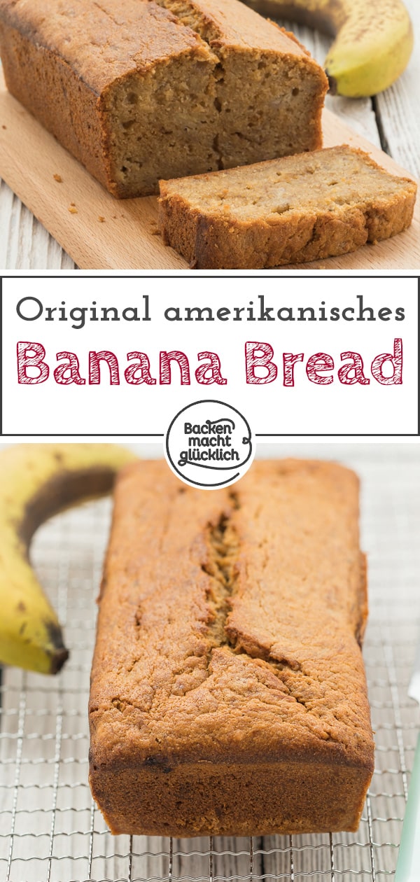 Lust auf köstliches Banana Bread wie aus den USA? Dieses saftige Bananenbrot ist die beste Verwertung für reife Bananen. Genuss für Groß und Klein!