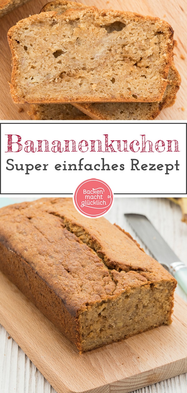 Lust auf köstliches Banana Bread wie aus den USA? Dieses saftige Bananenbrot ist die beste Verwertung für reife Bananen. Genuss für Groß und Klein!