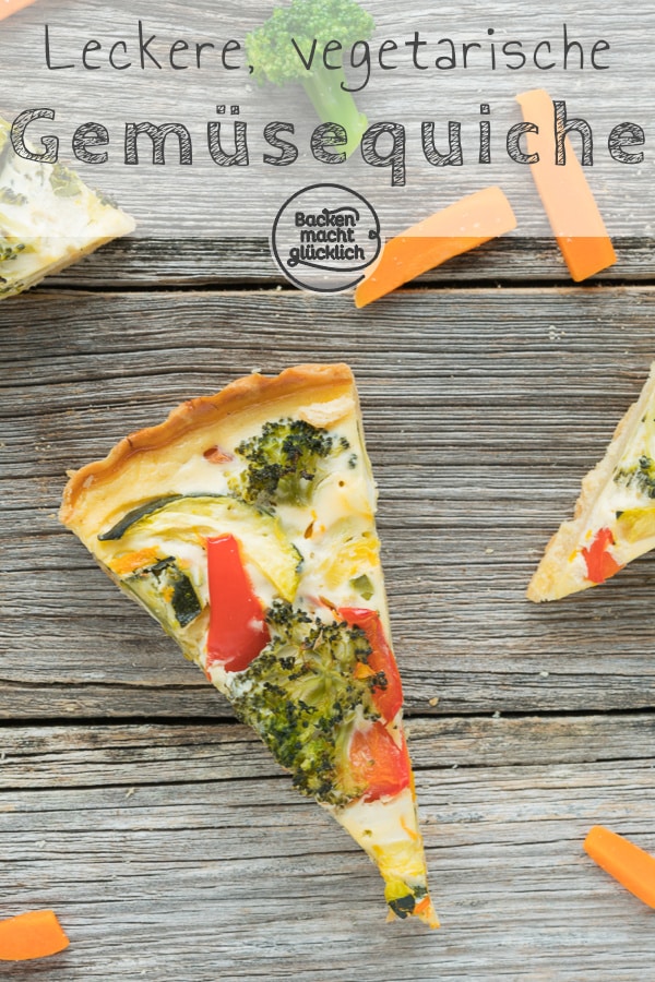 Absolut köstliche Gemüsequiche mit Ziegenkäse und Mürbeteig - perfekt zum Abendessen oder als Snack.