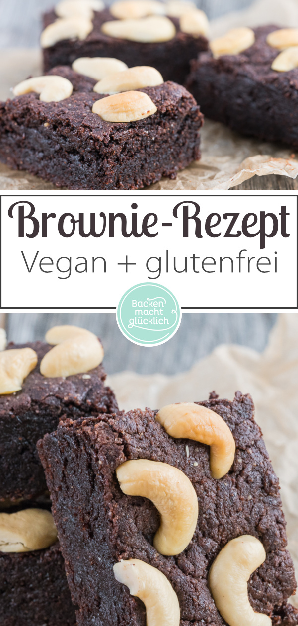 Supersaftig & superschokoladig: Diese genialen veganen Brownies ohne Butter, Ei, Milch, Mehl sind auch noch glutenfrei.