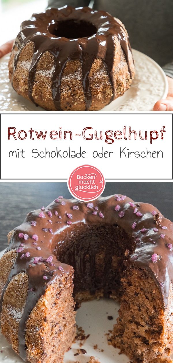 Was gibt’s Besseres als Rotwein und Kuchen? Rotweinkuchen! Der winterliche Gugelhupf mit Rotwein, Schokolade und Gewürzen versüßt euch die kalten Tage.