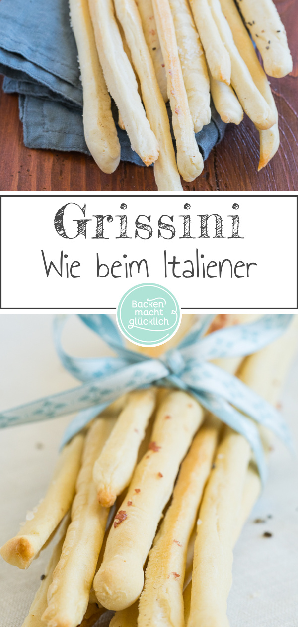 Italienische Grissini selber machen ist nicht schwer! Das ist unser liebstes Rezept für wunderbar knusprige Brotstangen.