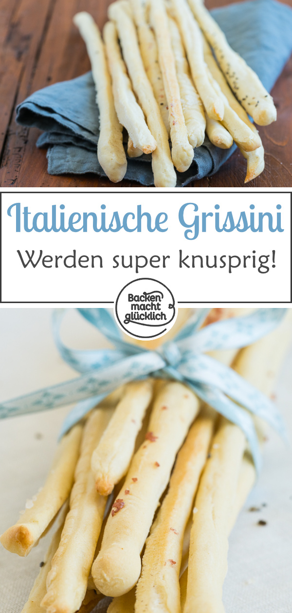 Italienische Grissini selber machen ist nicht schwer! Das ist unser liebstes Rezept für wunderbar knusprige Brotstangen.