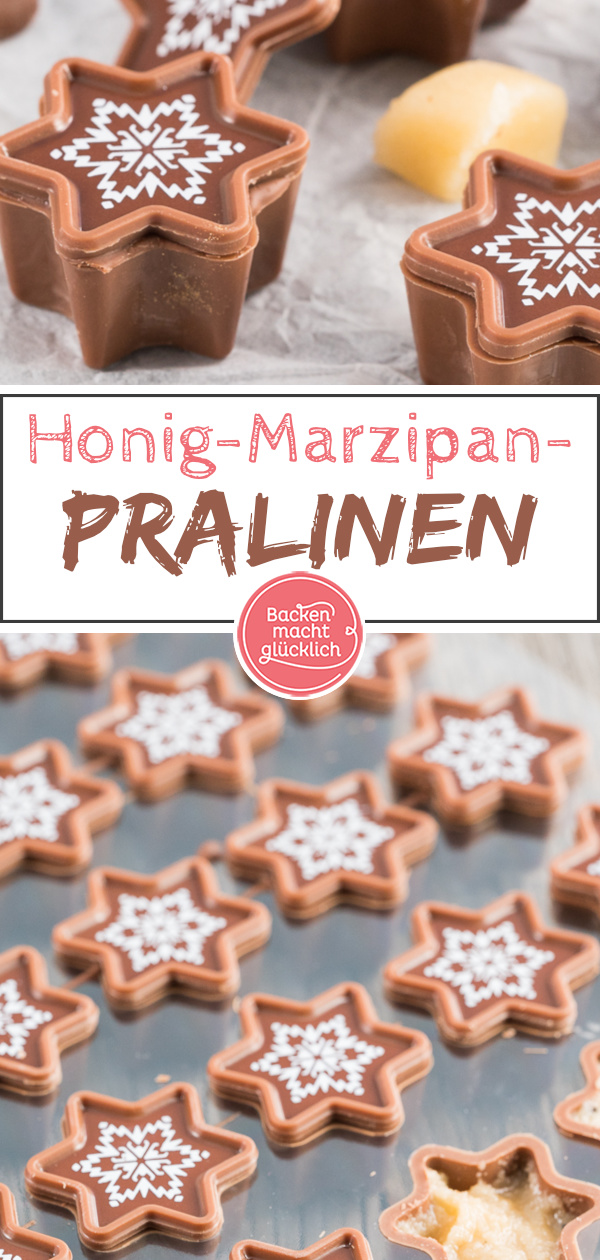 Gefüllte Marzipan-Pralinen mit Honig - so einfach kann man köstliche Weihnachtspralinen selbermachen!