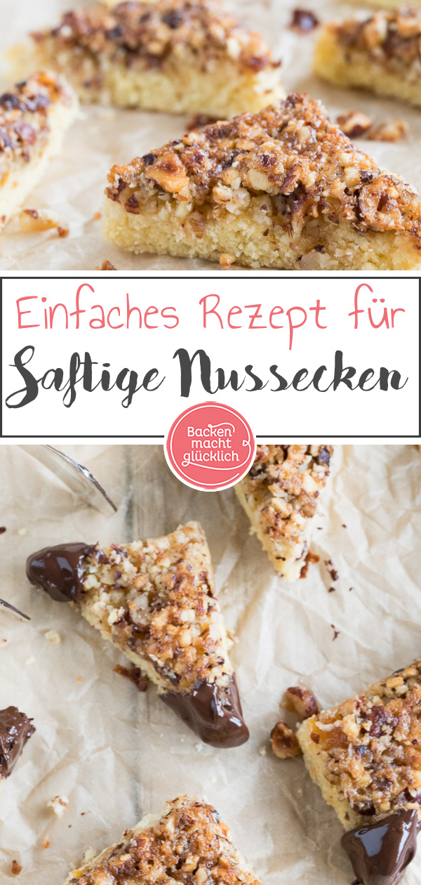 So einfach und schnell lassen sich saftige Nussecken selbermachen: Mit diesem Nussecken-Rezept werden unsere Lieblings-Teilchen besser als vom Bäcker!