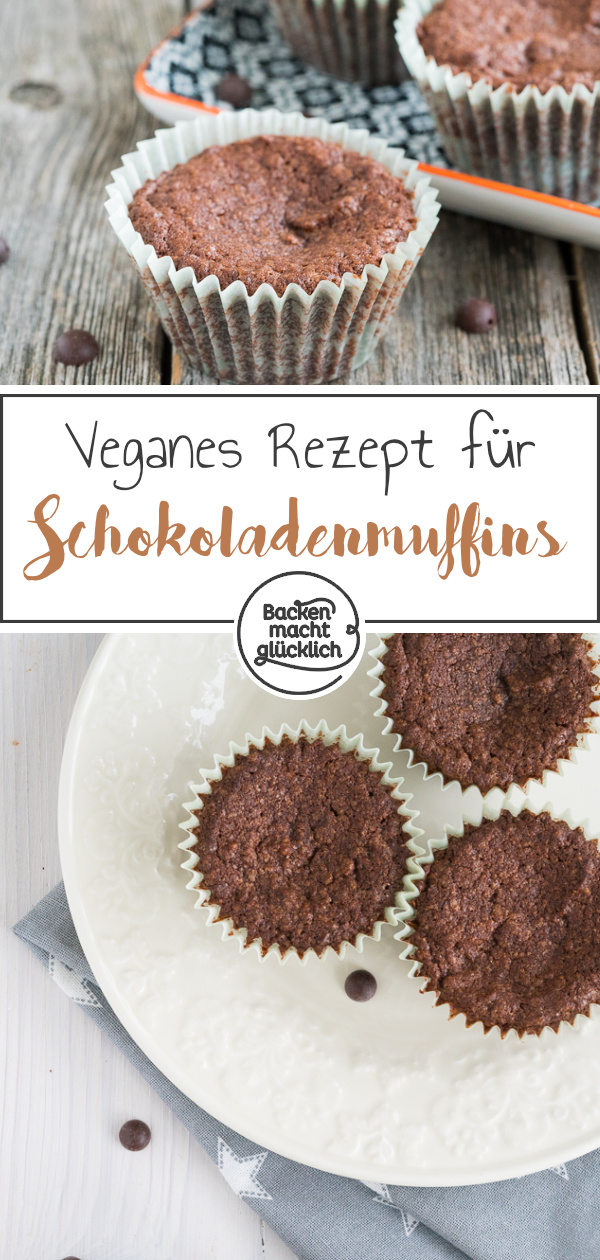 Lust auf saftige und vegane Schokoladenmuffins? Niemand wird merken, dass sie ohne Ei, Butter und Co sind!