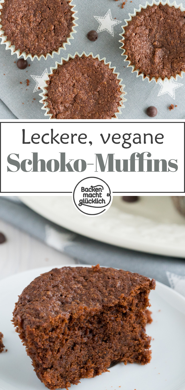 Lust auf saftige und vegane Schokoladenmuffins? Niemand wird merken, dass sie ohne Ei, Butter und Co sind!