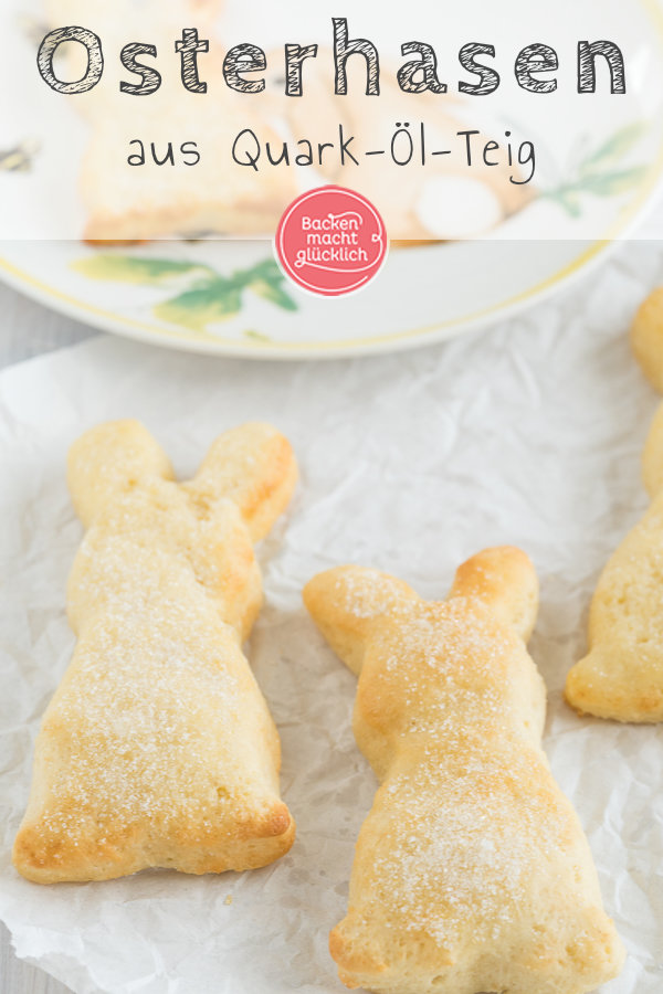 Zuckersüße Osterhasen aus Quark-Öl-Teig: Mit diesem einfachen Quarkteighasen_Rezept ist der Klassiker schnell gemacht!