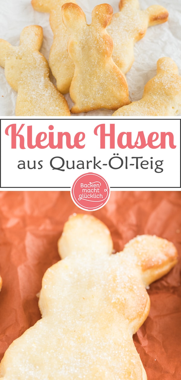 Zuckersüße Osterhasen aus Quark-Öl-Teig: Mit diesem einfachen Quarkteighasen_Rezept ist der Klassiker schnell gemacht!