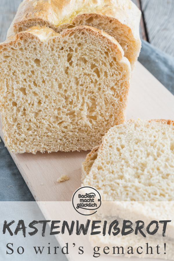 Einfaches Kastenweißbrot-Rezept für jeden Tag! Das selbstgemachte Weißbrot ist schnell zubereitet und unheimlich lecker.