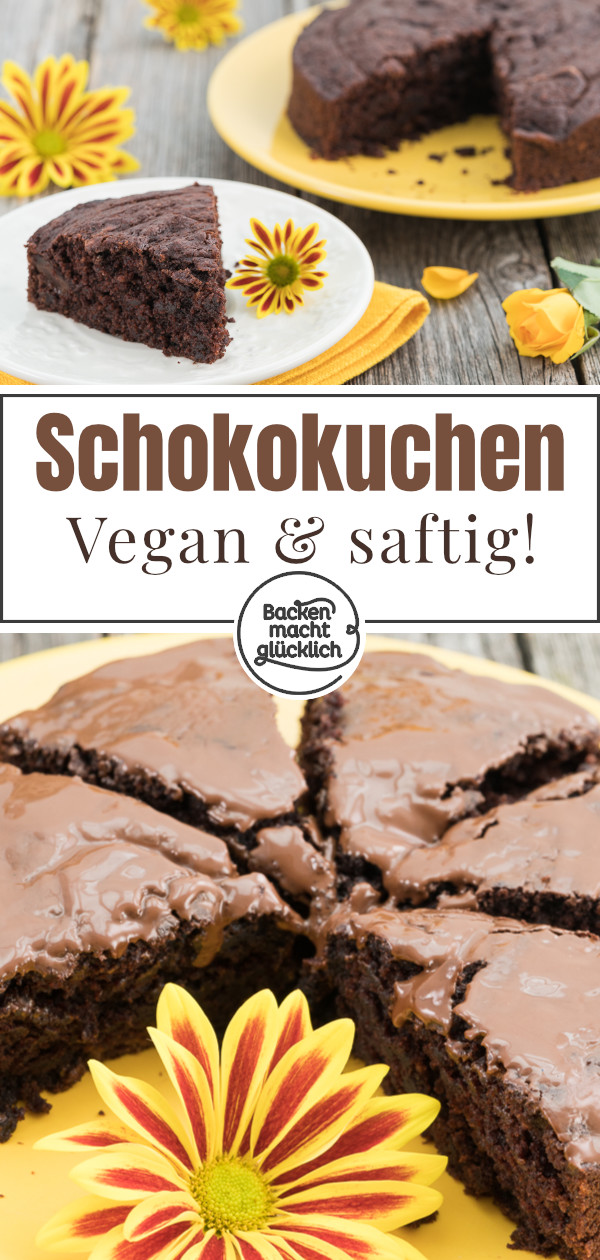 Superschokoladig und supersaftig: Dieser vegane Rote Bete Kuchen schmeckt einfach genial! Dass Gemüse im Schokoladenkuchen mit Roter Bete steckt, schmeckt man überhaupt nicht heraus.Das Rezept klappt auch glutenfrei bzw. ohne Zucker.