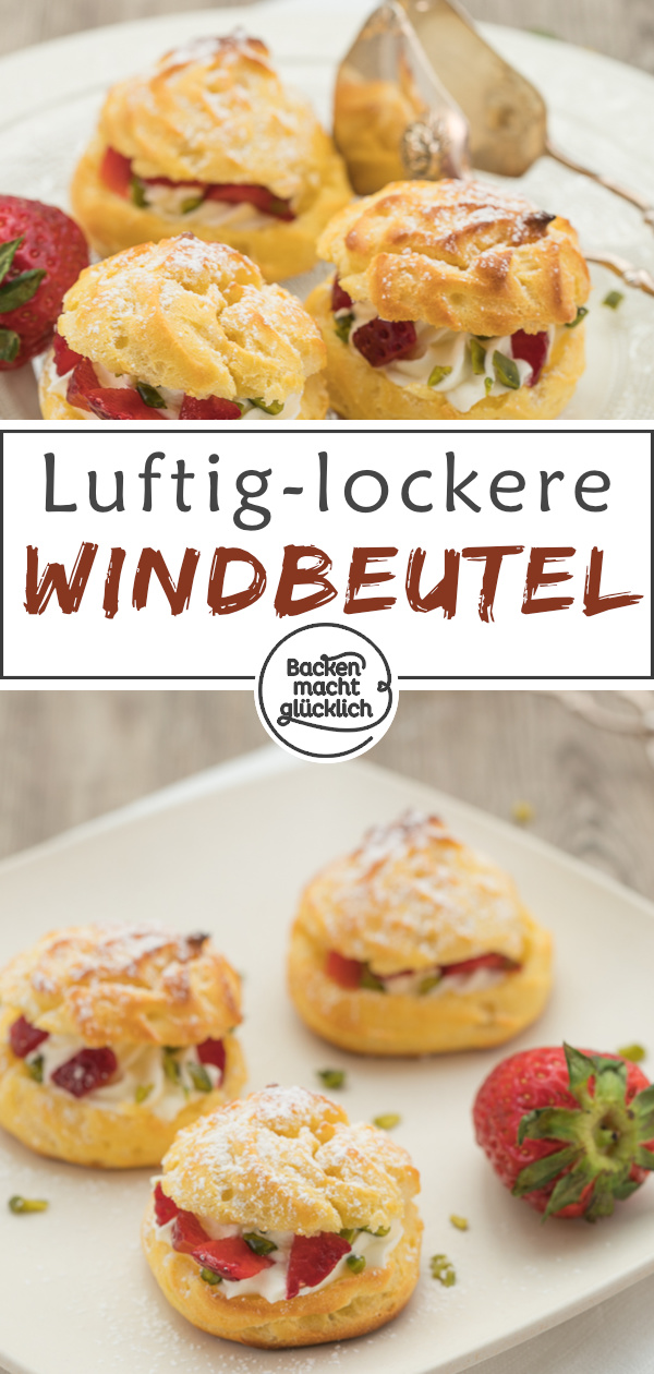 Ein Traum aus luftig-leichtem Brandteig und Schlagsahne: Diese selbstgemachten Windbeutel mit Füllung schmecken köstlich!