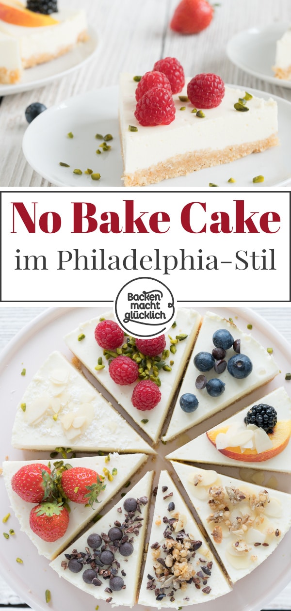 Grundrezept für den Klassiker unter den Kühlschranktorten: Die Philadelphia-Torte ist cremig, knusprig und erfrischend.