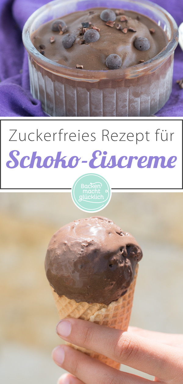 Lust auf cremiges Schokoladeneis ohne Zucker und Ei? Das Low Carb Schokoeis aus 3 Zutaten ist schnell fertig → am besten gleich nachmachen!