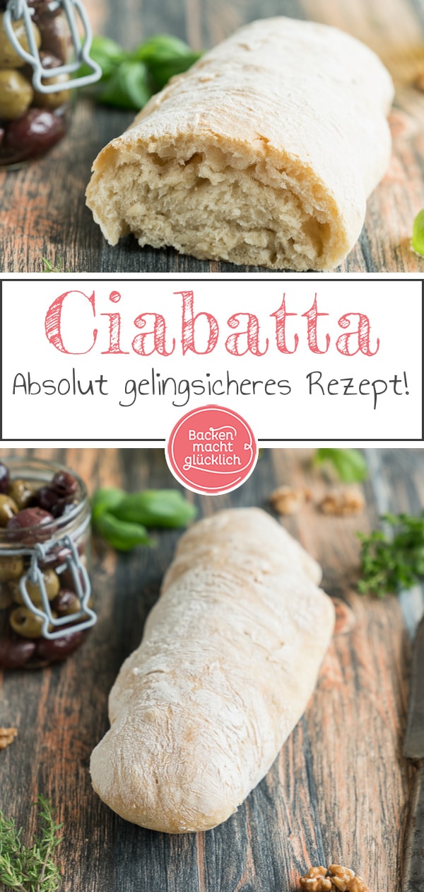 Mit diesem Original Ciabatta-Rezept kann jeder authentisches Ciabatta selber backen. Das italienische Weißbrot schmeckt wie im Urlaub!