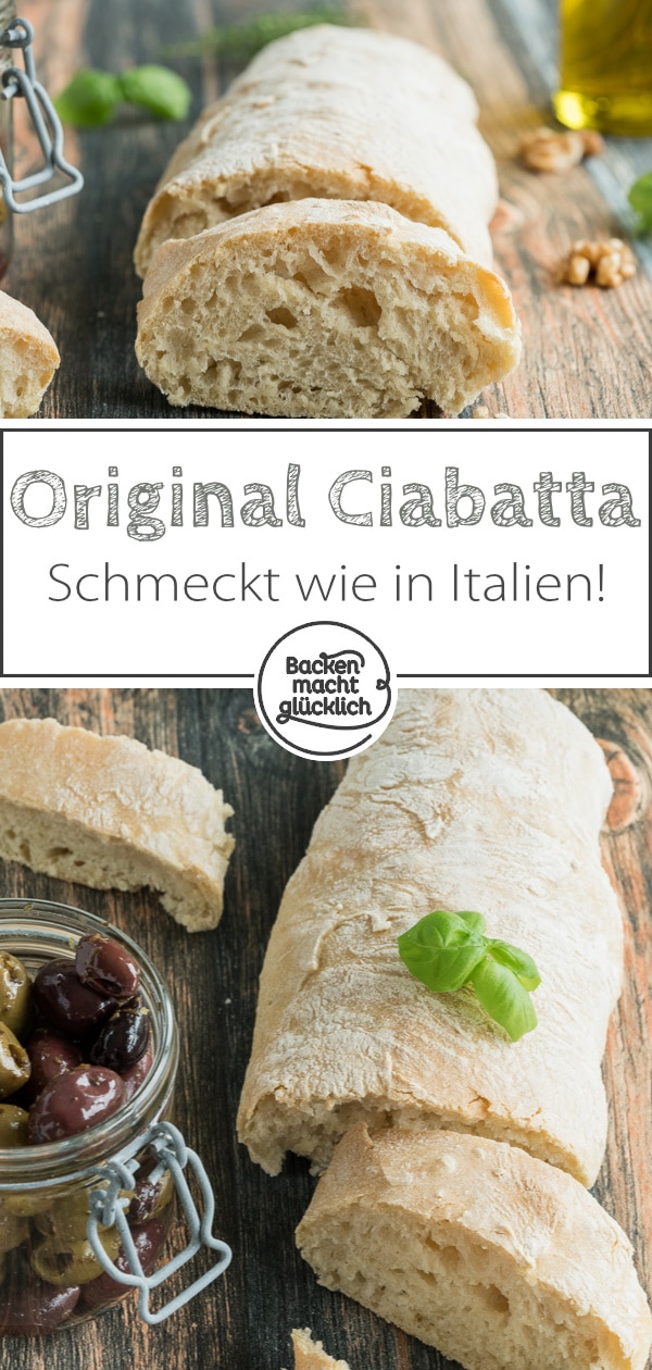 Mit diesem Original Ciabatta-Rezept kann jeder authentisches Ciabatta selber backen. Das italienische Weißbrot schmeckt wie im Urlaub!