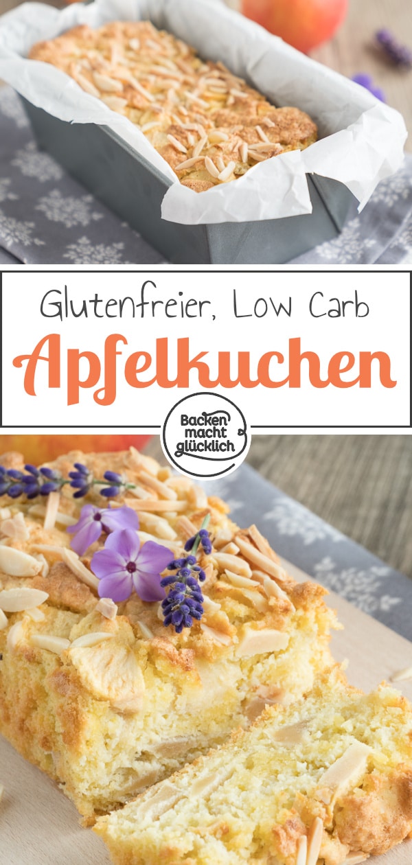 Lust auf einen köstlichen Apfelkuchen ohne Zucker und Mehl? Dieser ist glutenfrei, saftig & besteht aus nur 4 Zutaten!