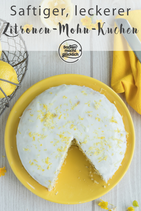 Dieser Zitronenkuchen mit Mohn schmeckt der ganzen Familie! Er wird wunderbar saftig, fluffig & erfrischend.