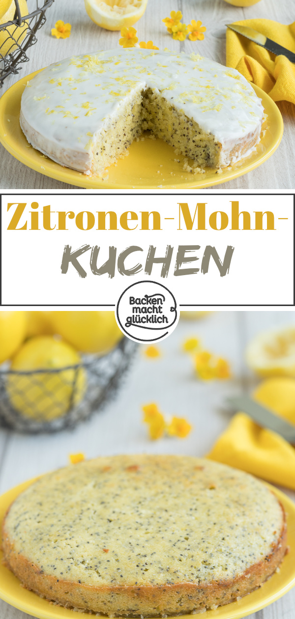 Dieser Zitronenkuchen mit Mohn schmeckt der ganzen Familie! Er wird wunderbar saftig, fluffig & erfrischend.