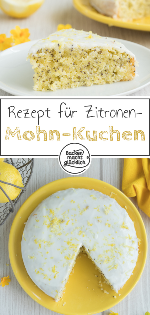 Dieser Zitronenkuchen mit Mohn schmeckt der ganzen Familie! Er wird wunderbar saftig, fluffig & erfrischend.