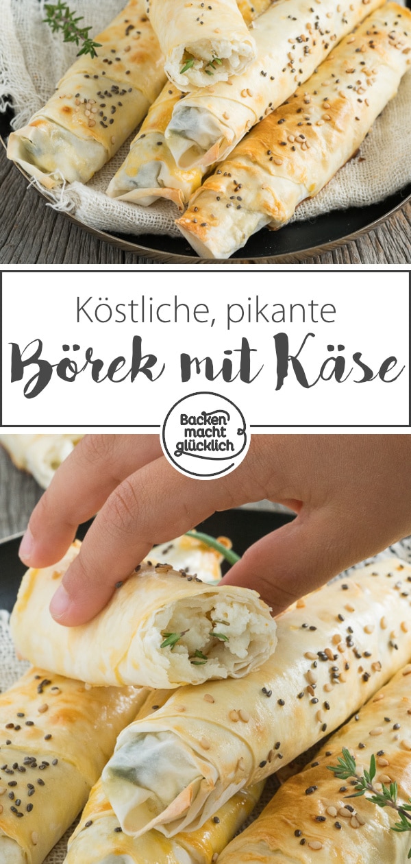 Börek mit Schafskäse und Spinat sind ein toller türkischer Snack. Mit diesem Rezept sind die Röllchen schnell zubereitet!