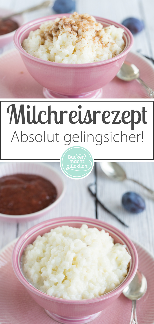 Milchreis selber machen ist überhaupt nicht schwer. Mit diesem einfachen Rezept wird Omas Milchreis super cremig ♥ und köstlich!