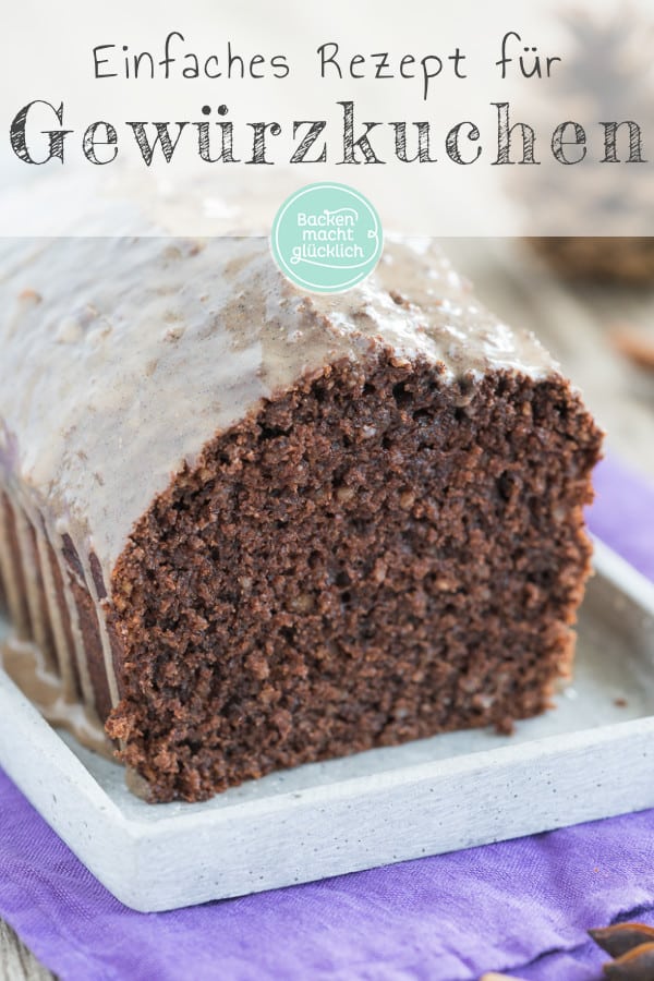 Saftiger Gewürz-Kuchen mit Schokolade, Lebkuchengewürz und Zimtguss. Ein echter Klassiker für die kalte Jahreszeit!