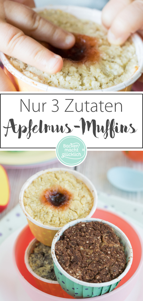 Tolle gesunde Baby-Muffins ohne Ei, Zucker, Milch und Mehl - vegan, glutenfrei und aus nur 3 Zutaten!