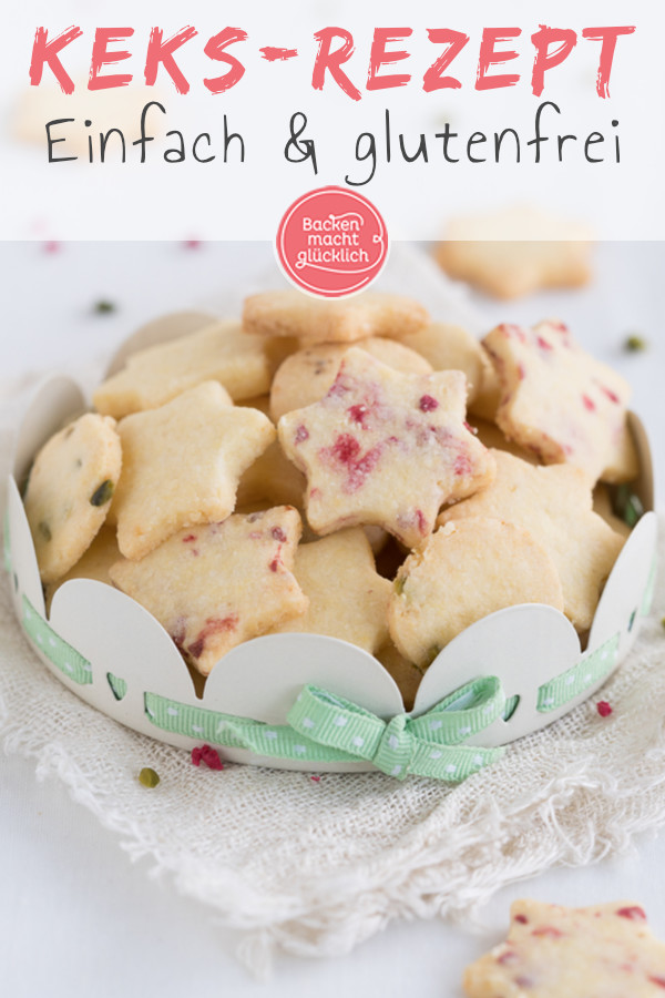 Tolles Grundrezept für einfache glutenfreie Butterplätzchen zum Ausstechen - schmeckt auch ohne Zucker toll.