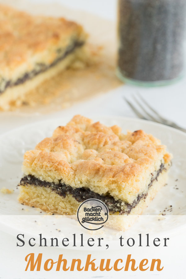 Der perfekte Mohnkuchen vom Blech: Schnell gemacht, saftig, köstlich - und mit richtig vielen Streuseln in top!