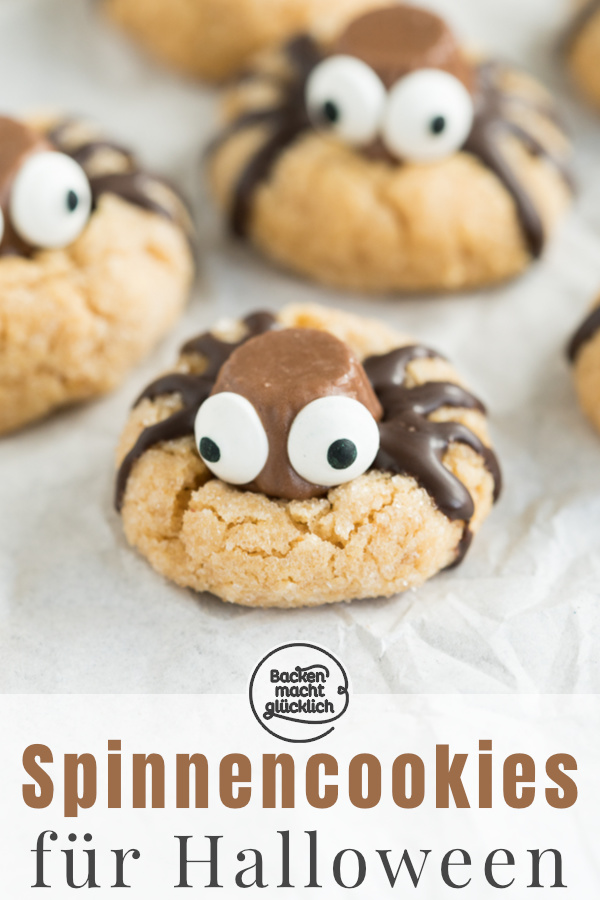 Diese putzigen Spinnen-Kekse sind die perfekten Cookies für Halloween. Sehen toll aus - und schmecken herrlich!