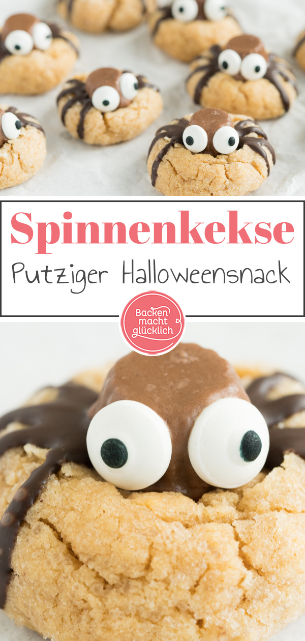 Diese putzigen Spinnen-Kekse sind die perfekten Cookies für Halloween. Sehen toll aus - und schmecken herrlich!