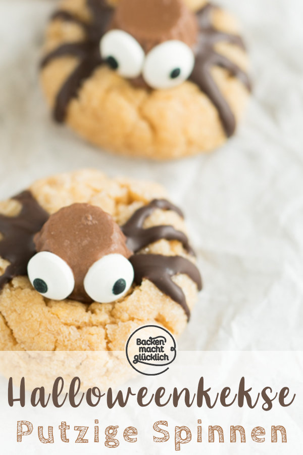 Diese putzigen Spinnen-Kekse sind die perfekten Cookies für Halloween. Sehen toll aus - und schmecken herrlich!